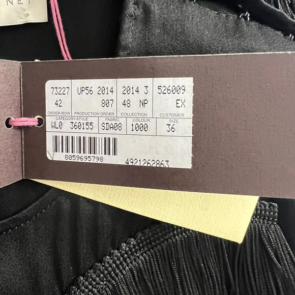 Stella McCartney Fringe Trimmed Sleeveless Top Black Size 36 / US 0-2 - Picture 9 of 11